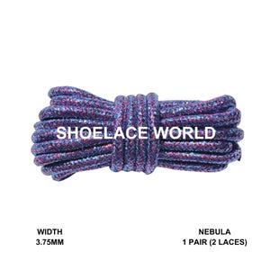 Nebula Rope Shoelaces 3.75mm Colorful Pattern Laces Ships Out From The USA Next Day