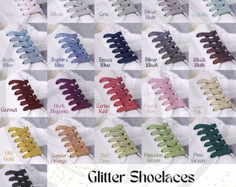 Glamorous Flat Glitter Wide 10mm Shoelaces Best Trendy Shimmer Girly Laces Fast Shipping From The USA Next Day Cute Shoestrings Lacet
