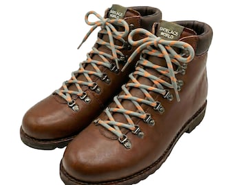 Silver Grey / Orange Rope Round Shoelaces 3/16 Inch 5-5.25mm For Boot Hiking Jogging Trekking Durable Laces Ships Out From The USA Next Day