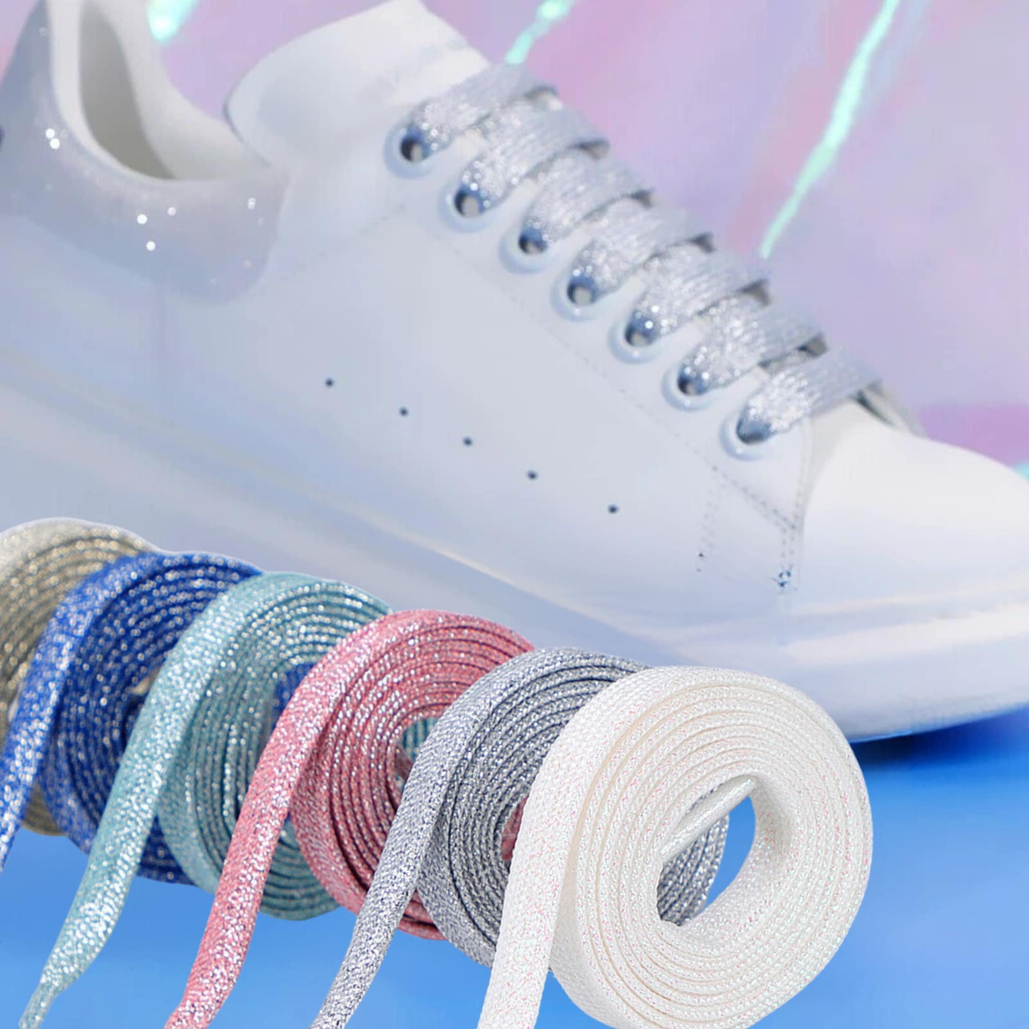 Glitter shoelaces uk best sale