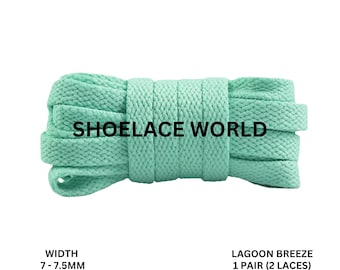 Lagoon Breeze Slim Flat Shoelaces 7-7.5mm Laces Ships Out From The USA Next Day