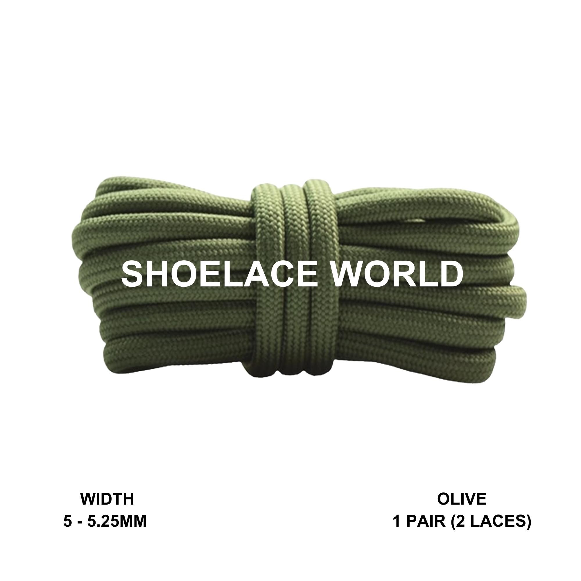 Olive Classic Rope Shoelaces 5mm Classic Colorful Laces