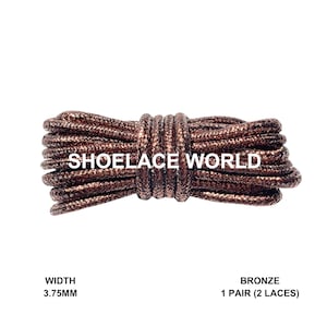 Bronze Rope Shoelaces 3.75mm Colorful Pattern Laces Ships Out From The USA Next Day