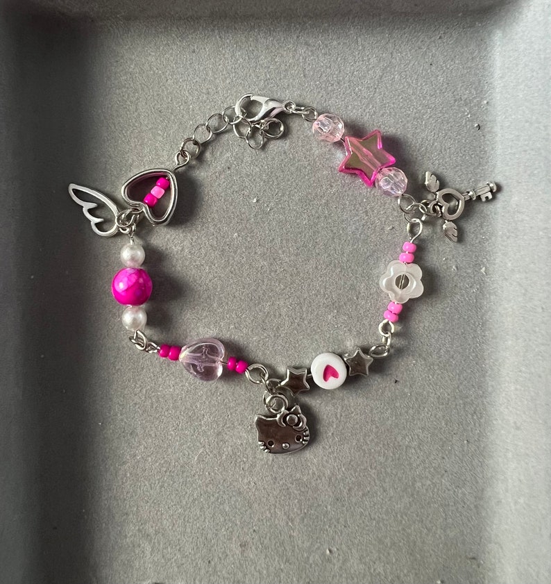 Y2K bracelet Hello Kitty pink