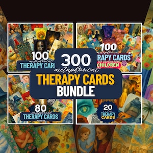 300 Metaphorical Therapy Cards Bundle – Coaching & Counseling Tool For Childhood Trauma. Inner Child Resources. Storytelling Gift. IFS.