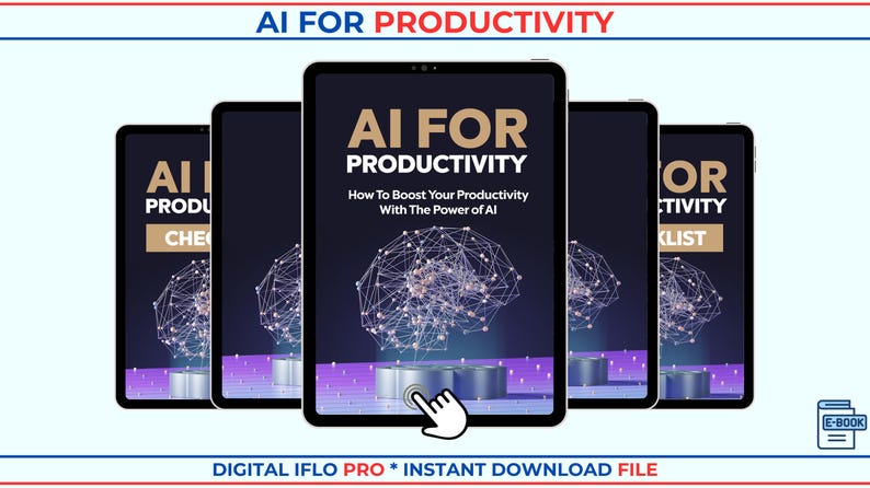 AI For Productivity Mastery | Boost Efficiency with AI Tools | Automation & Time Management | MRR License | Instant Download | pdf Ebook