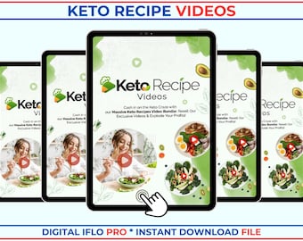 Vidéos de recettes HD Keto : plus de 50 recettes à faire pour vous (PLR)