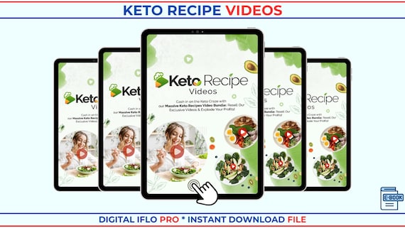 HD Keto Recipe Videos: 50+ Done-For-You Recipes (PLR)