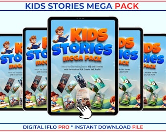 Kids Stories Ebook Mega Pack: 50+ PLR Bedtime Tales (PDF)