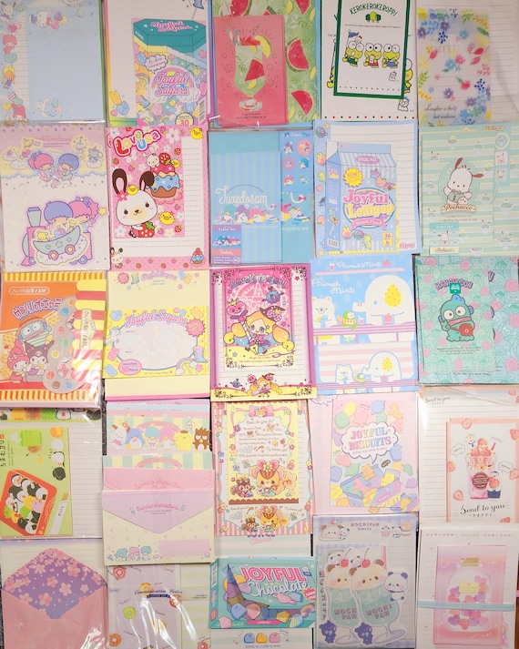 10 Envelopes & 20 letter sheets! Mixed letter set Grab Bag. Japanese brands Sanrio, Kamio, Q-lia,San-x, etc.