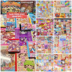 40-Piece Kawaii Memo Sheet Grab Bag: Japanese Stationery Die-Cuts
