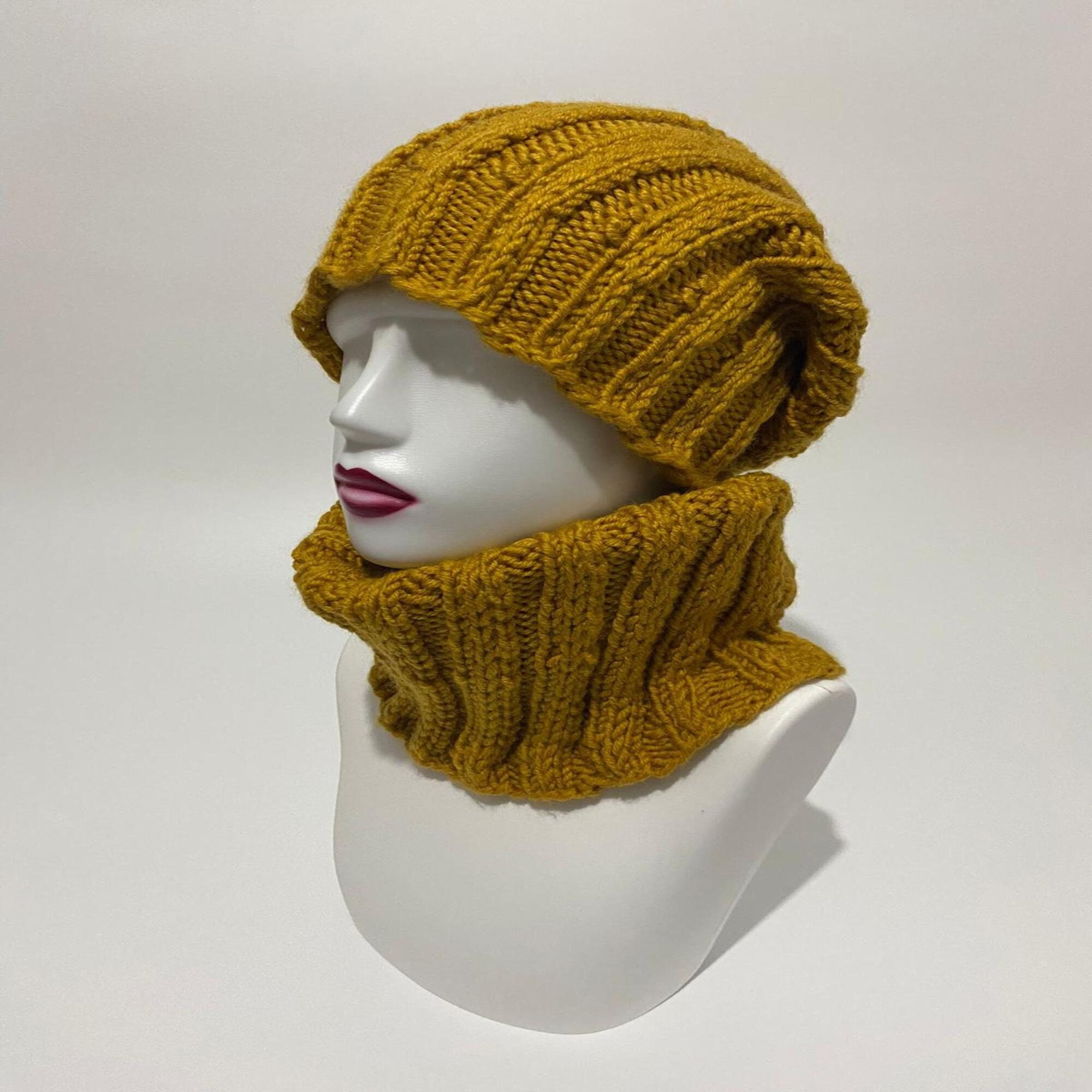 speck knit beanie mens hat yellow