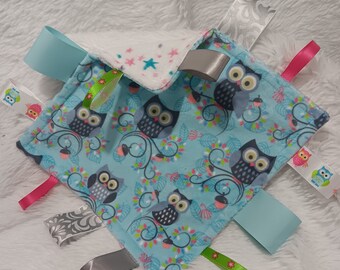 Minky and Ribbons Comfort Item-Owls