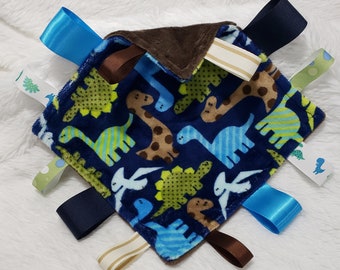 Minky and Ribbons Comfort Item-Dinosaurs