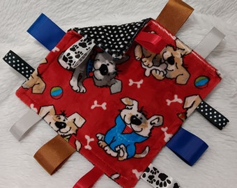 Minky and Ribbons Comfort Object - Pups Version 2