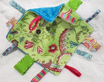 Minky and Ribbons Comfort Item - Floral Theme