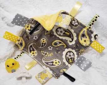 Minky and Ribbons Comfort Item - Paisley Theme
