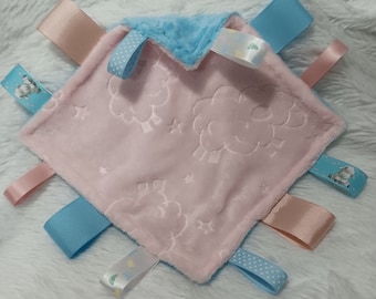 Minky & Ribbons Comfort Item - PINK or BLUE; It's Up To You