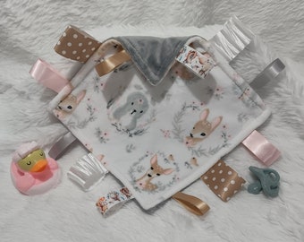 Minky and Ribbons Comfort Item-Fawn/Squirrel/Fox
