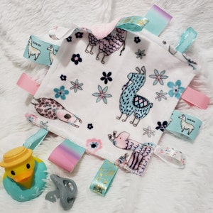 Minky and Ribbons Comfort Item - Llama&#39;s