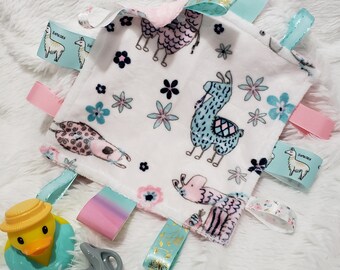 Minky and Ribbons Comfort Item - Llama's