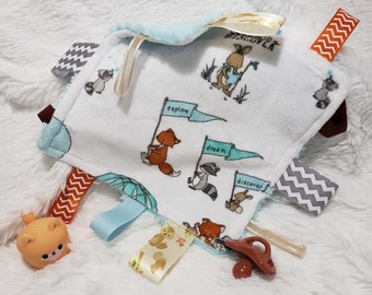 Minky and Ribbons Comfort Item - Forest Friends Parade