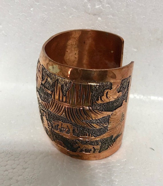 Navajo Copper Cuff Bracelet - image 3