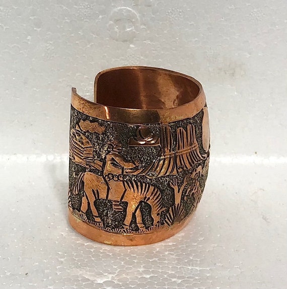 Navajo Copper Cuff Bracelet - image 2