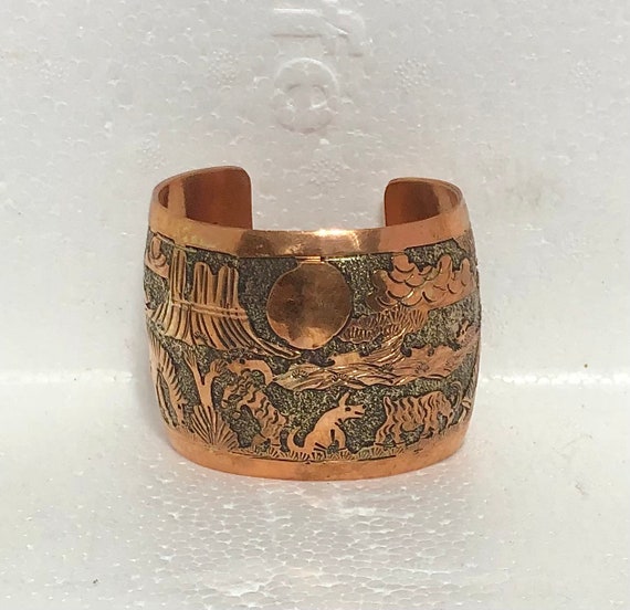 Navajo Copper Cuff Bracelet - image 1