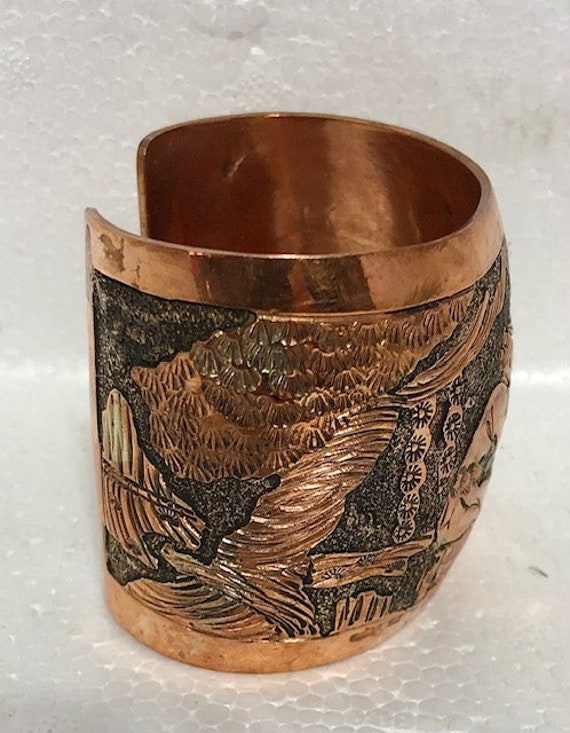 Navajo Copper Cuff Bracelet - image 2