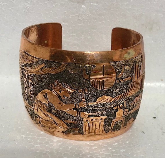 Navajo Copper Cuff Bracelet - image 1