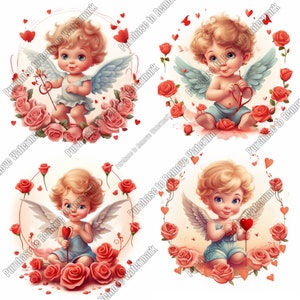 Valentine&#39;s Day Cupid Images - 4 Pack - Digital Download