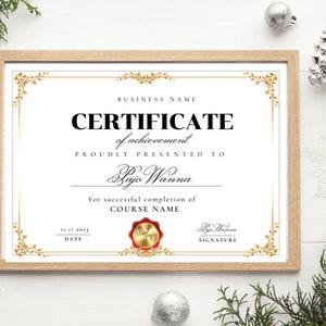 Beauty certificateEditable Diploma,Diploma, Home School Diploma, Customized diploma, Diploma Template, Graduation Diploma, Instant Download