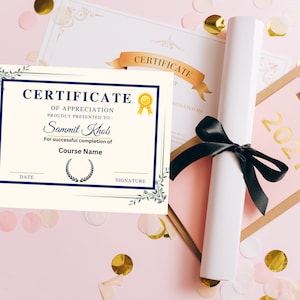 Certificate Customized diploma, Diploma Template, Graduation Diploma, Instant Download               lash bundle makeup certificate