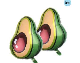 3 pcs Avocado Balloon 3ft Avocados 4 pcs pack Jumbo Mylar Balloons Party Decor Birthday Baby Guac Fiesta Taco bout Bouquet Bach Shower Party