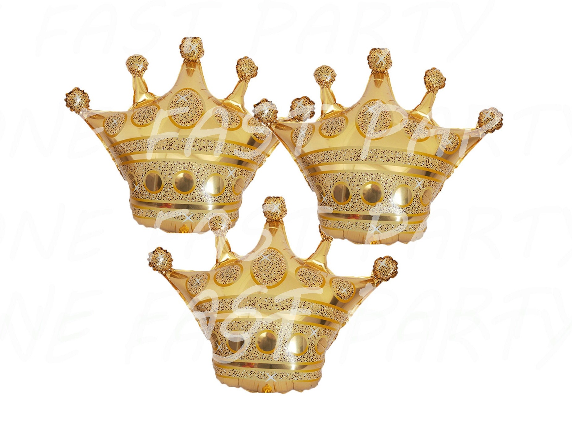 3 pcs Crown Balloon 3 ft Balloons Crowns Balloon 3 pcs pack Decor Bouquet Queen King Prince Princess Birthday Party