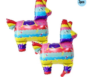 3 pcs Pinata Balloon 3ft Balloons Pinata Balloon 3 pcs pack Fiesta Taco bout Bouquet Birthday Bach Shower Party Decorations Nacho