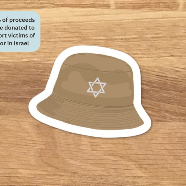 Support Israel Sticker - Jewish Star Bucket Hat