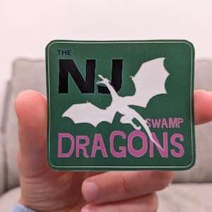 NJ Swamp Dragons - Funny NJ sticker for those true NJ basketball fans