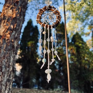 Handmade Natural Dreamcatcher with Small Mushroom