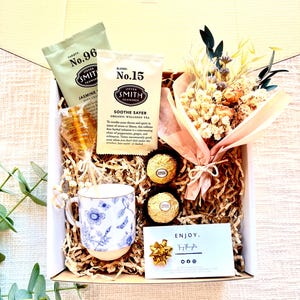 Tea Gift Tea Gift Sampler Occasion Small Gift, Care Package Tea & Chocolate Thank You Birthday Gift for Her High Tea Gift Get Well Soon
