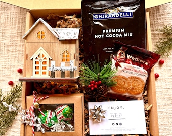 Christmas Gift Box: Hot Cocoa, Shortbread, and Holiday Decor
