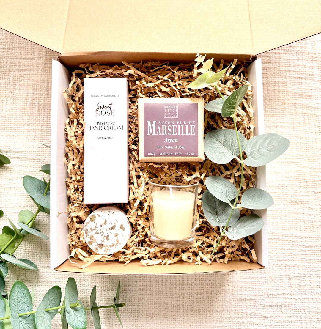 Spa Gift Box Stress Relief Gift Care Package for Her Friendship Gift ...