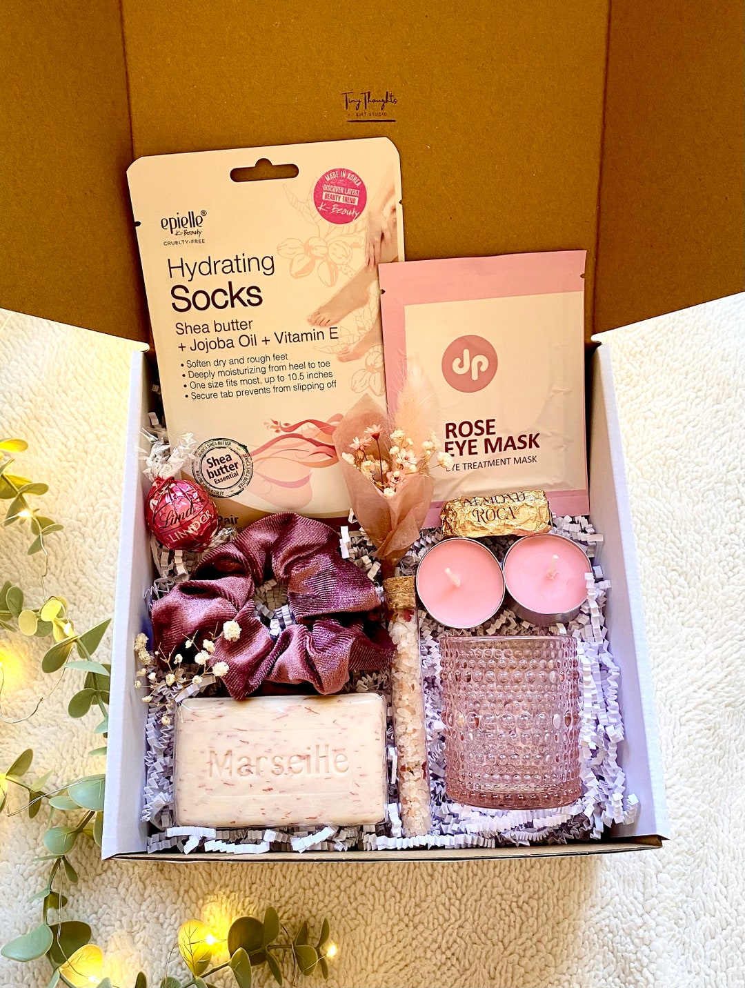 Spa Gift Box Stress Relief Gift Care Package for Her Friendship Gift ...