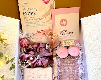 Spa Gift Box Stress Relief Gift Care Package for Her Friendship Gift Self Care Pamper Gift Relaxation Spa Set Get Well Soon Care Package