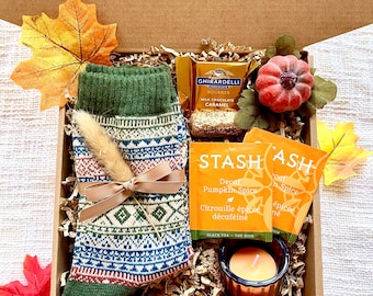 Hello Fall Gift Autumn Tea Gift Autumn Care Package Fall Gift For Her Fall Birthday Fall Gift Box Personalized Tea Gift Pumpkin Everything