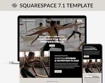 Squarespaceコーチングテンプレート | Core Movement | フィットネス＆ヘルスコーチ向けSquarespace 7.1ウェブサイトテンプレート | フィットネスウェブサイトテンプレート