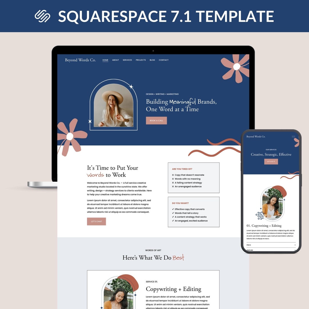 Squarespace Copywriter Template Beyond Words Squarespace 7.1