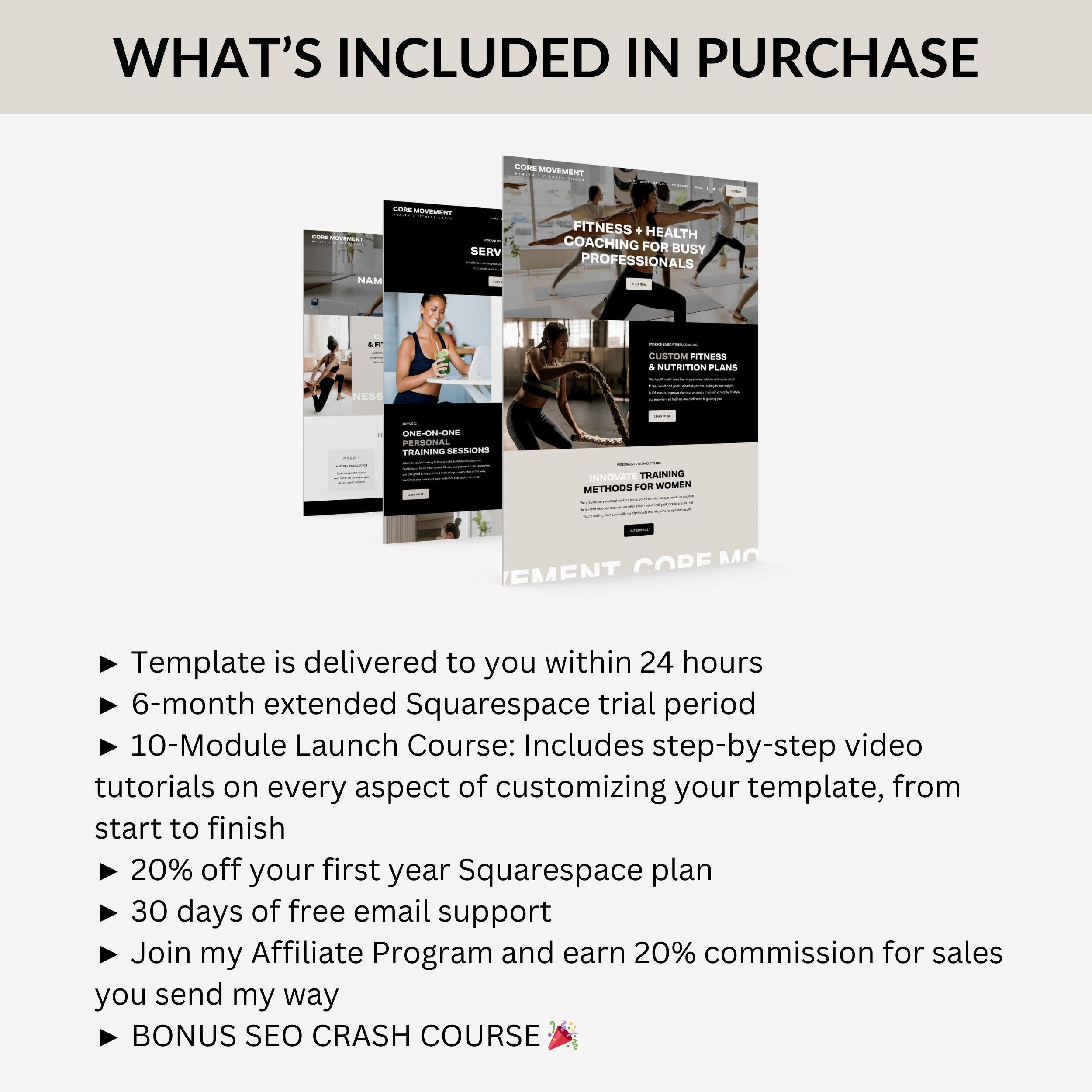 Squarespace Coaching Template Core Movement Squarespace 7.1 Website ...