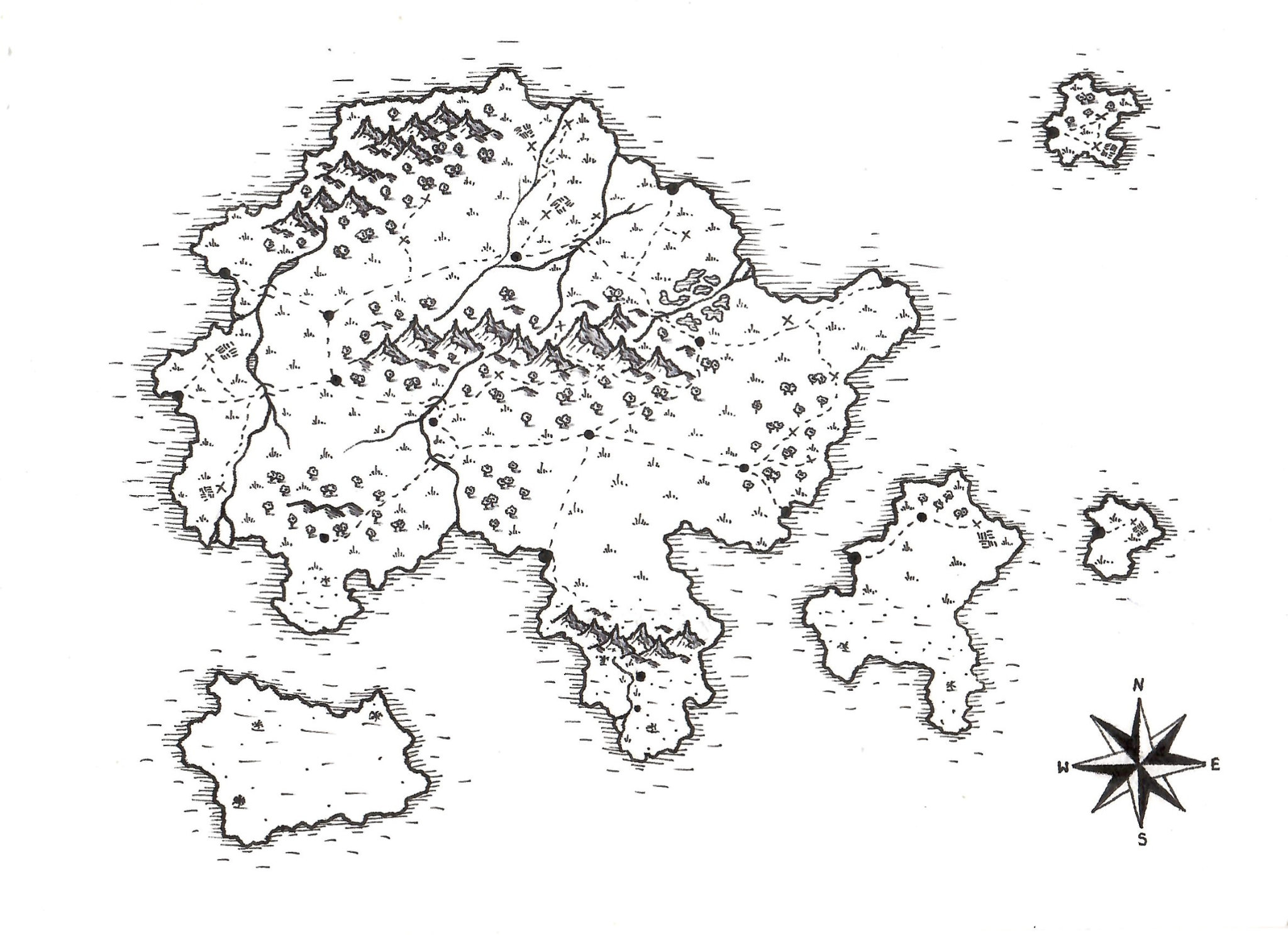 Fictional World Map Blank